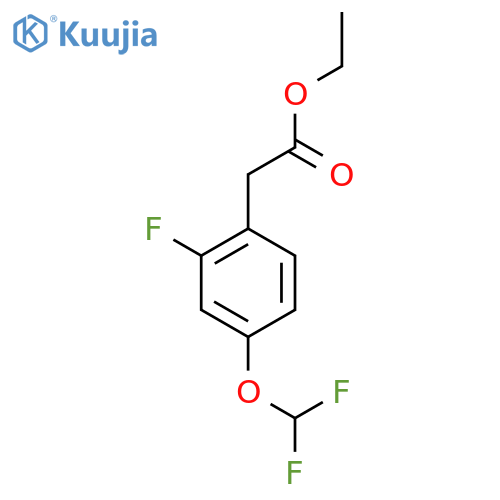 Ethyl 4-(difluoromethoxy)-2-fluorophenylacetate structure