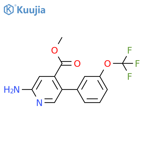 Methyl 2-amino-5-(3-(trifluoromethoxy)phenyl)isonicotinate structure