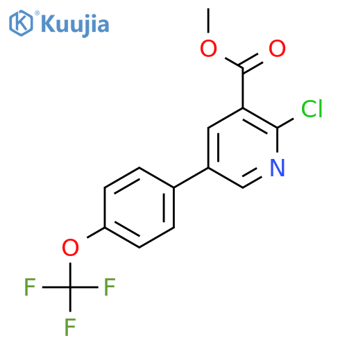 Methyl 2-chloro-5-(4-(trifluoromethoxy)phenyl)nicotinate structure