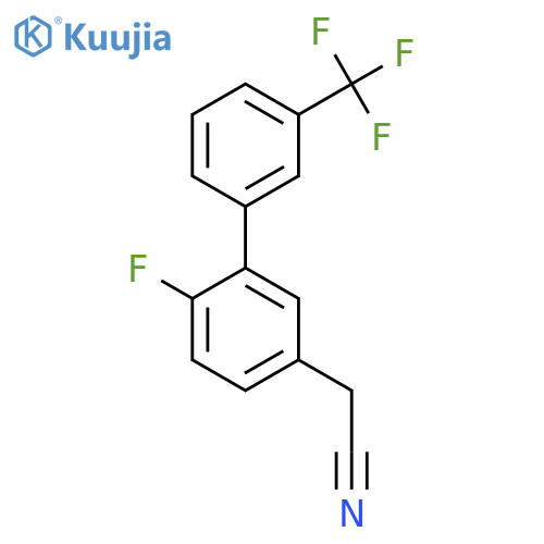 6-Fluoro-3'-(trifluoromethyl)biphenyl-3-acetonitrile structure