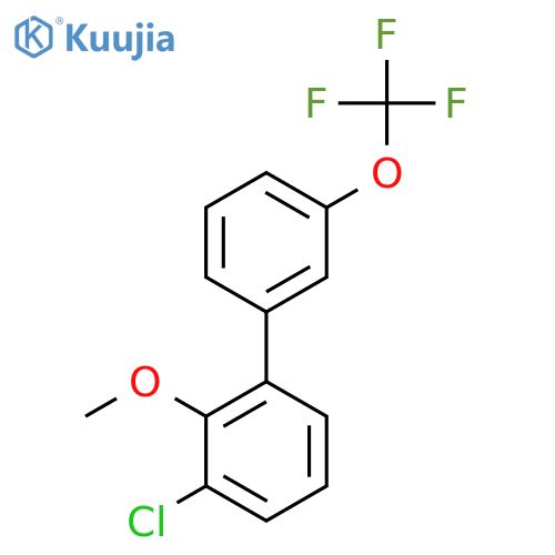 3-Chloro-2-methoxy-3'-(trifluoromethoxy)biphenyl structure