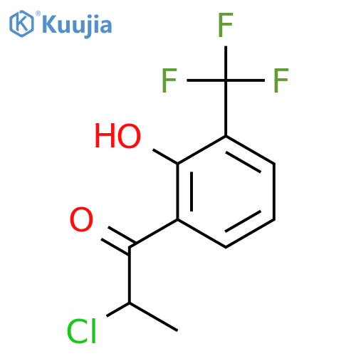 2-Chloro-2'-hydroxy-3'-(trifluoromethyl)propiophenone structure