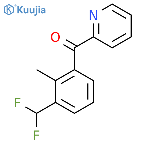 2-(3-(Difluoromethyl)-2-methylbenzoyl)pyridine structure