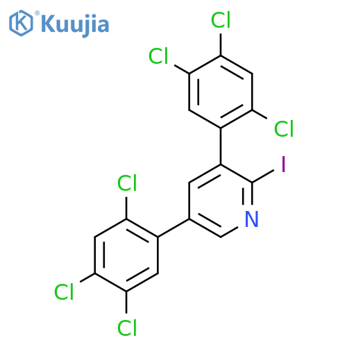3,5-Bis(2,4,5-trichlorophenyl)-2-iodopyridine structure