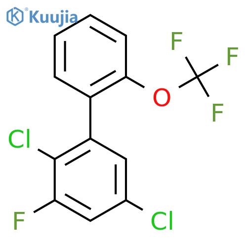 2,5-Dichloro-3-fluoro-2'-(trifluoromethoxy)biphenyl structure