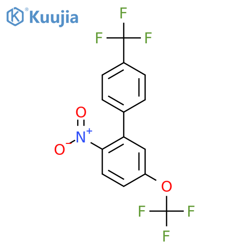 2-Nitro-5-(trifluoromethoxy)-4'-(trifluoromethyl)biphenyl structure
