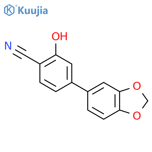4-(1,3-Benzodioxol-5-yl)-2-hydroxybenzonitrile structure