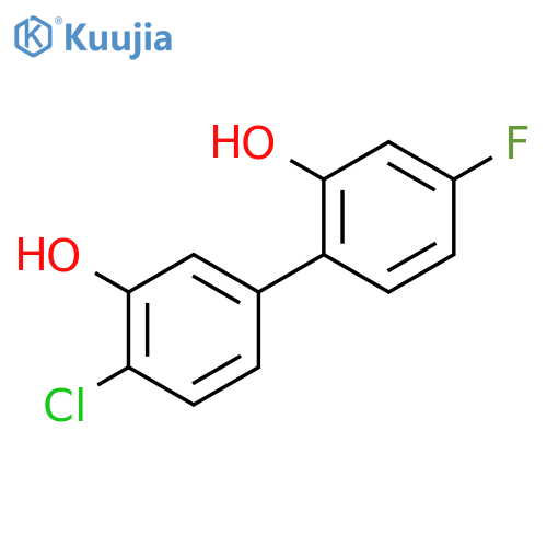 2-chloro-5-(4-fluoro-2-hydroxyphenyl)phenol structure