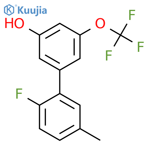 5-(2-Fluoro-5-methylphenyl)-3-trifluoromethoxyphenol structure