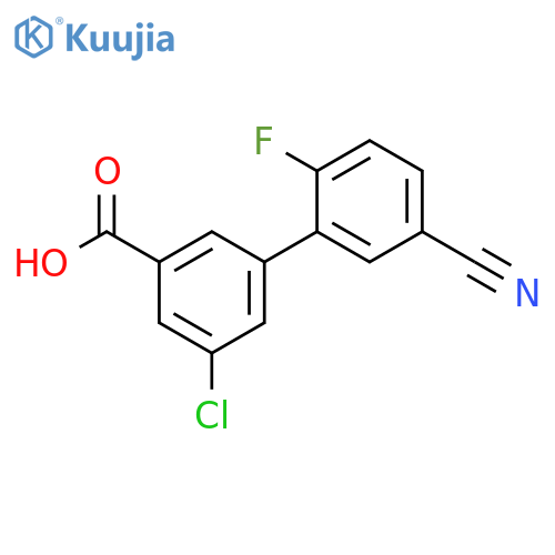 5-Chloro-3-(5-cyano-2-fluorophenyl)benzoic acid structure