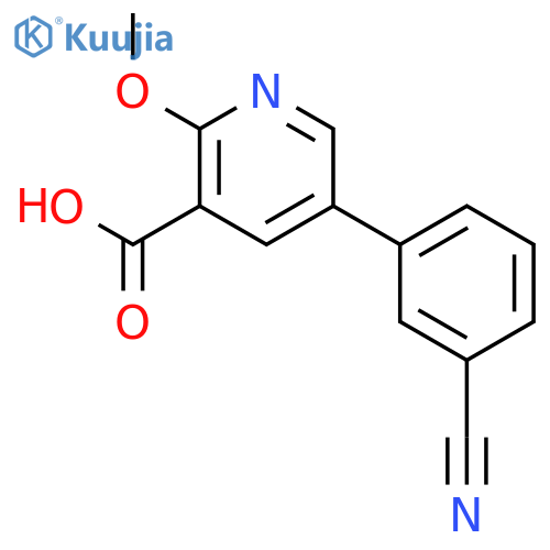 5-(3-Cyanophenyl)-2-methoxynicotinic acid structure