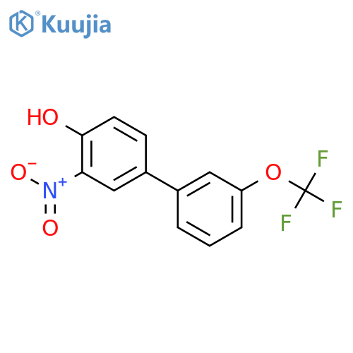 2-nitro-4-[3-(trifluoromethoxy)phenyl]phenol structure