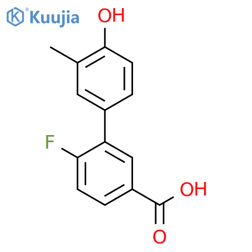 4-(5-Carboxy-2-fluorophenyl)-2-methylphenol structure