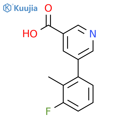 5-(3-Fluoro-2-methylphenyl)nicotinic acid structure
