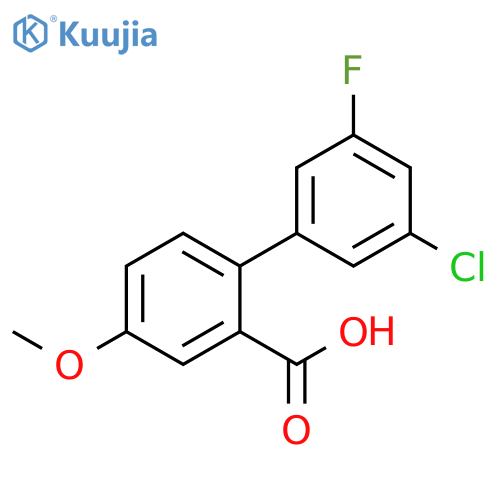 2-(3-Chloro-5-fluorophenyl)-5-methoxybenzoic acid structure