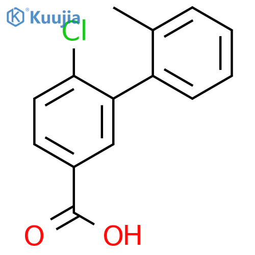 4-Chloro-3-(2-methylphenyl)benzoic acid structure