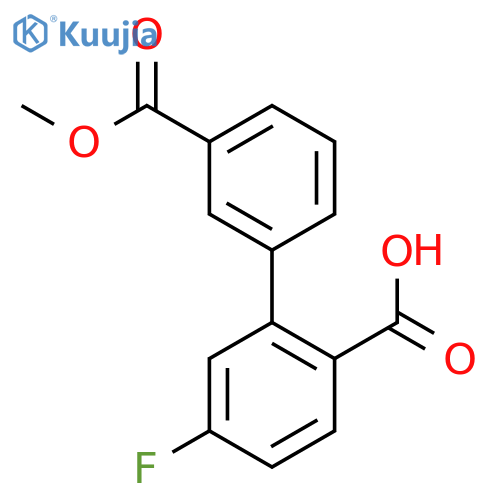 4-Fluoro-2-(3-methoxycarbonylphenyl)benzoic acid structure
