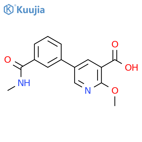 2-Methoxy-5-[3-(N-methylaminocarbonyl)phenyl]nicotinic acid structure