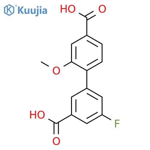 4-(3-Carboxy-5-fluorophenyl)-3-methoxybenzoic acid structure