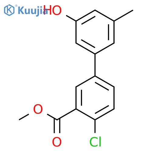 5-(4-Chloro-3-methoxycarbonylphenyl)-3-methylphenol structure