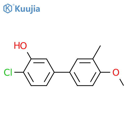 2-Chloro-5-(4-methoxy-3-methylphenyl)phenol structure