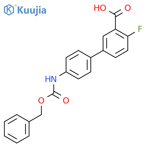 5-(4-Cbz-Aminopheny)-2-fluorobenzoic acid structure