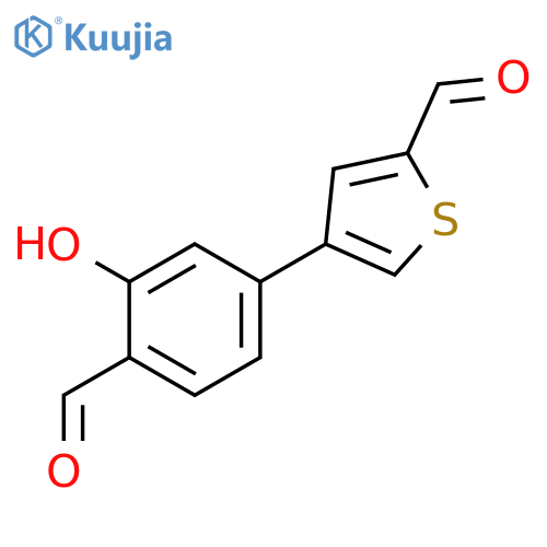 4-(4-Formyl-3-hydroxyphenyl)thiophene-2-carbaldehyde structure