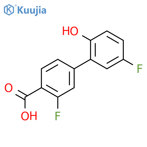2-fluoro-4-(5-fluoro-2-hydroxyphenyl)benzoic Acid structure