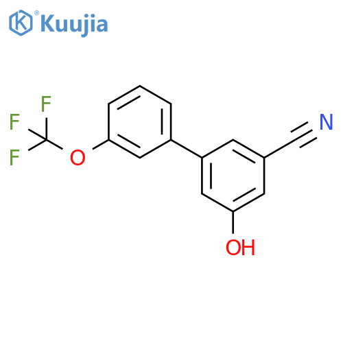 [1,1'-Biphenyl]-3-carbonitrile, 5-hydroxy-3'-(trifluoromethoxy)- structure