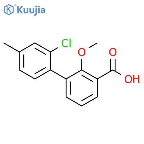 [1,1'-Biphenyl]-3-carboxylic acid, 2'-chloro-2-methoxy-4'-methyl- structure