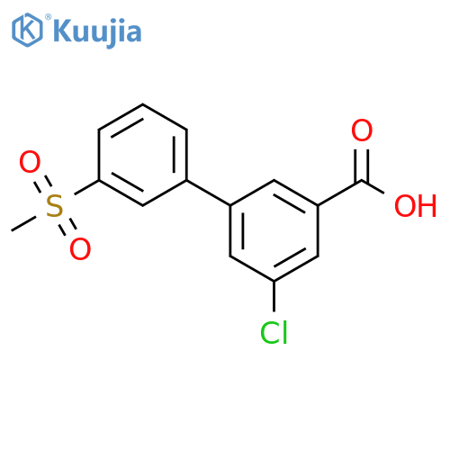 5-Chloro-3-(3-methylsulfonylphenyl)benzoic acid structure