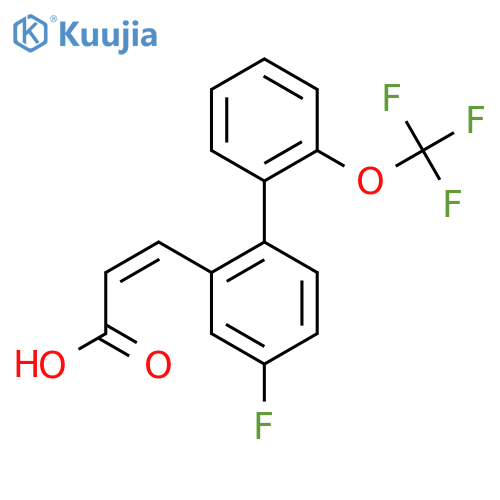4-Fluoro-2'-(trifluoromethoxy)biphenyl-2-acrylic acid structure