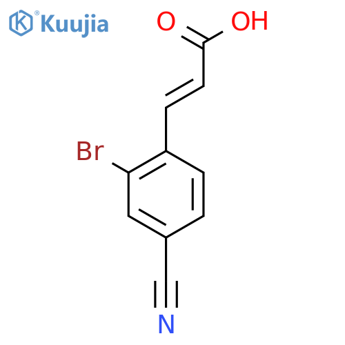 2-Bromo-4-cyanocinnamic acid structure