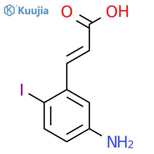 5-Amino-2-iodocinnamic acid structure