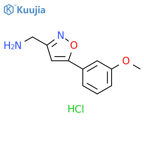 1-[5-(3-methoxyphenyl)-1,2-oxazol-3-yl]methanamine hydrochloride structure