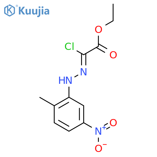 Ethyl (2Z)-2-chloro-2-[2-(2-methyl-5-nitrophenyl)hydrazin-1-ylidene]acetate structure