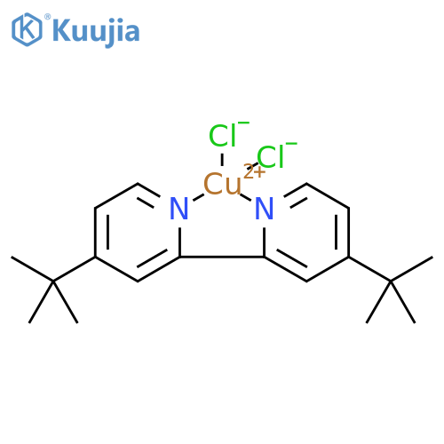Copper, [4,4'-bis(1,1-dimethylethyl)-2,2'-bipyridine-κN1,κN1']dichloro-, (SP-4-2)- structure