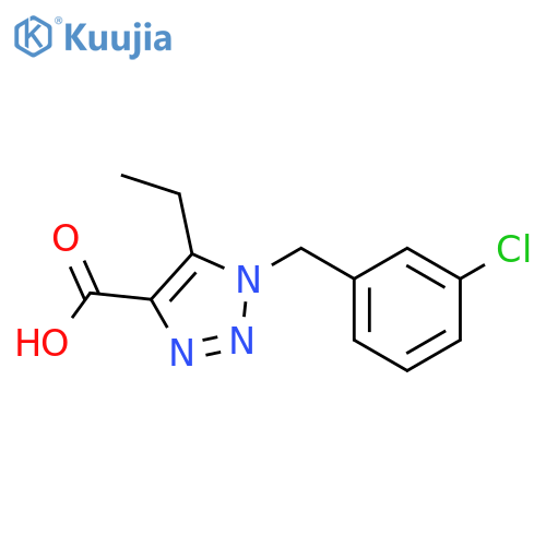 1-(3-chlorophenyl)methyl-5-ethyl-1H-1,2,3-triazole-4-carboxylic acid structure