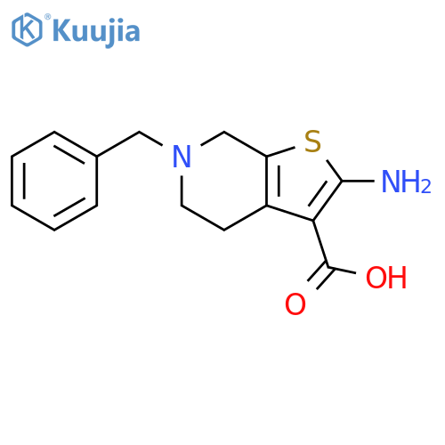 2-amino-6-benzyl-4H,5H,6H,7H-thieno2,3-cpyridine-3-carboxylic acid structure