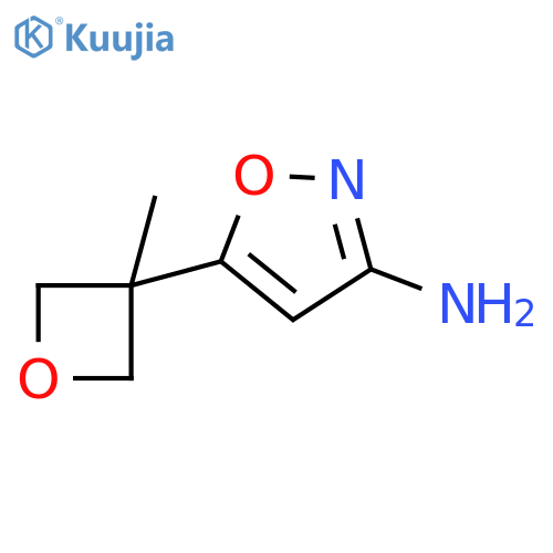 5-(3-methyloxetan-3-yl)-1,2-oxazol-3-amine structure
