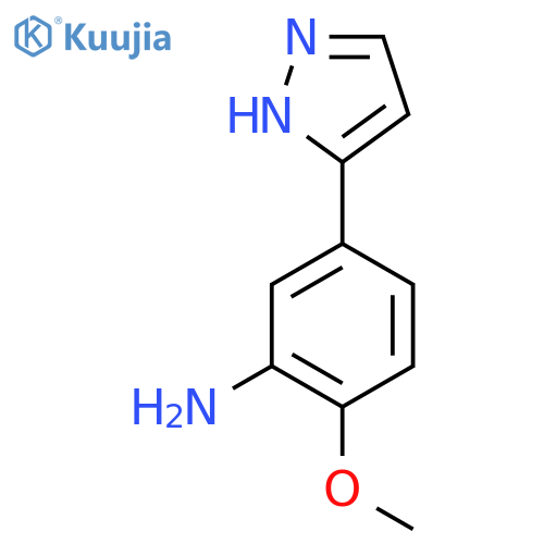 [2-Methoxy-5-(1H-pyrazol-5-yl)phenyl]amine structure