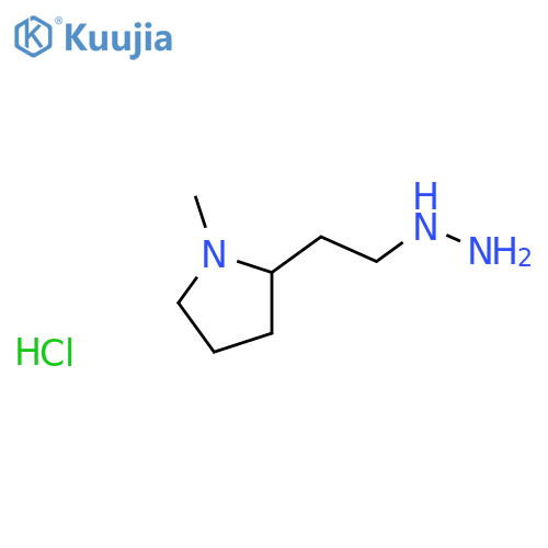 2-(2-Hydrazinylethyl)-1-methylpyrrolidine hydrochloride structure