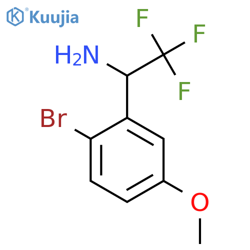 1-(2-bromo-5-methoxyphenyl)-2,2,2-trifluoroethan-1-amine structure