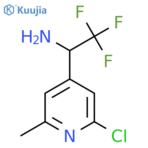1-(2-chloro-6-methylpyridin-4-yl)-2,2,2-trifluoroethan-1-amine structure