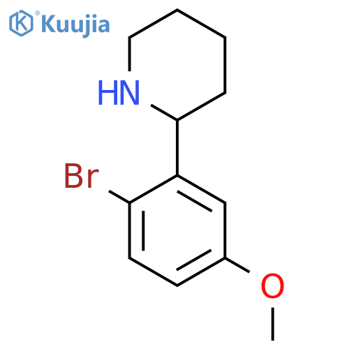 2-(2-bromo-5-methoxyphenyl)piperidine structure