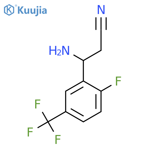 3-AMINO-3-[2-FLUORO-5-(TRIFLUOROMETHYL)PHENYL]PROPANENITRILE structure