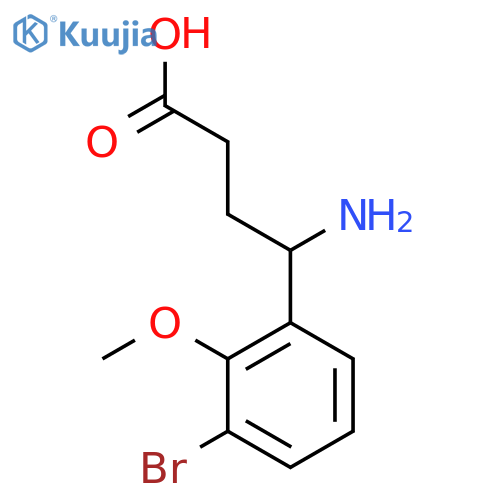 4-amino-4-(3-bromo-2-methoxyphenyl)butanoic acid structure