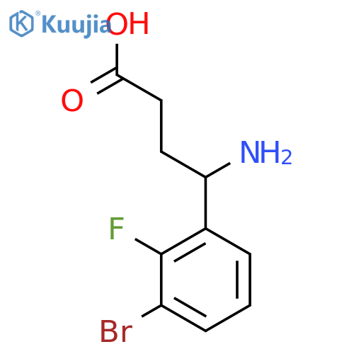 4-amino-4-(3-bromo-2-fluorophenyl)butanoic acid structure
