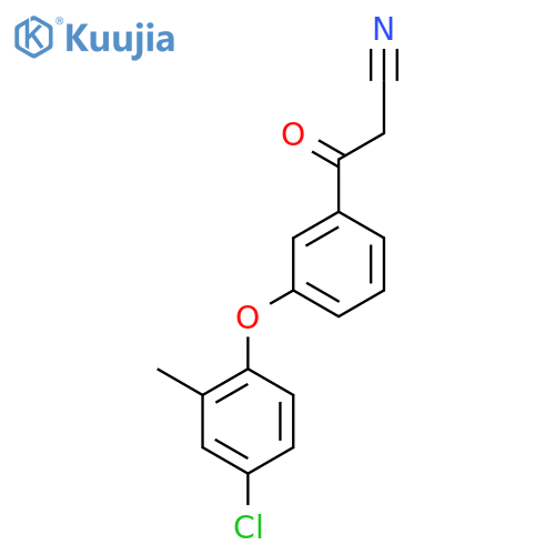 3-[3-(4-Chloro-2-methylphenoxy)phenyl]-3-oxopropanenitrile structure