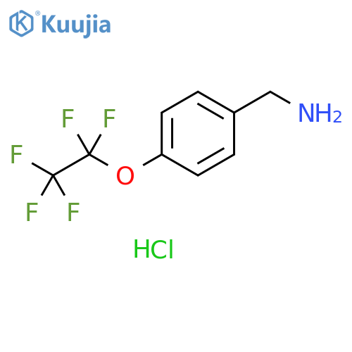 Benzenemethanamine, 4-(1,1,2,2,2-pentafluoroethoxy)-, hydrochloride (1:1) structure